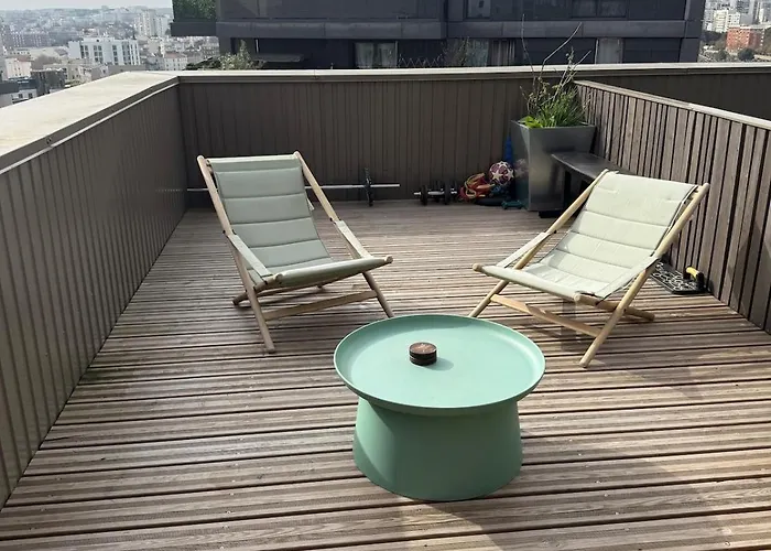 Daire Rooftop Duplex With Terrace Overlooking The Eiffel Tower